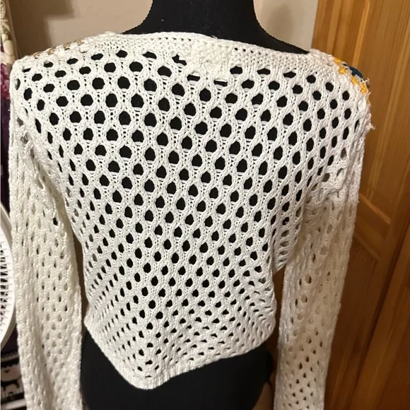 Floral Crochet Cardigan Sweater - Picture 3 of 4